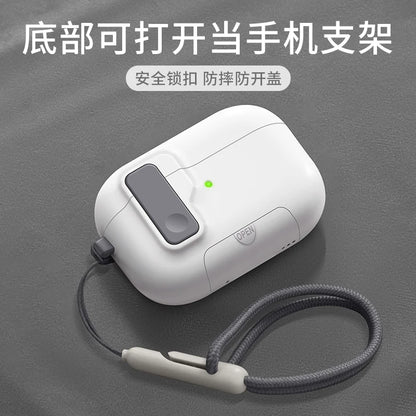 AirPods Pro 3 Case with Phone Stand, Magnetic Lock & Carabiner