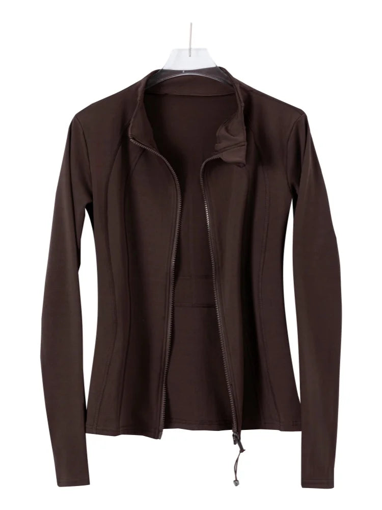 Women's Slimming Yoga Running Jacket – Lightweight Activewear