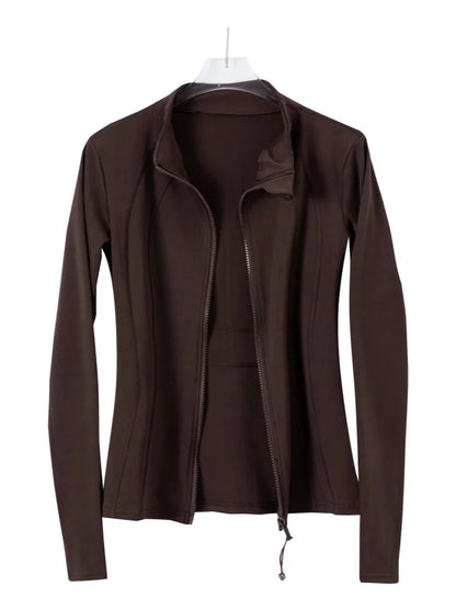 Women's Slimming Yoga Running Jacket – Lightweight Activewear
