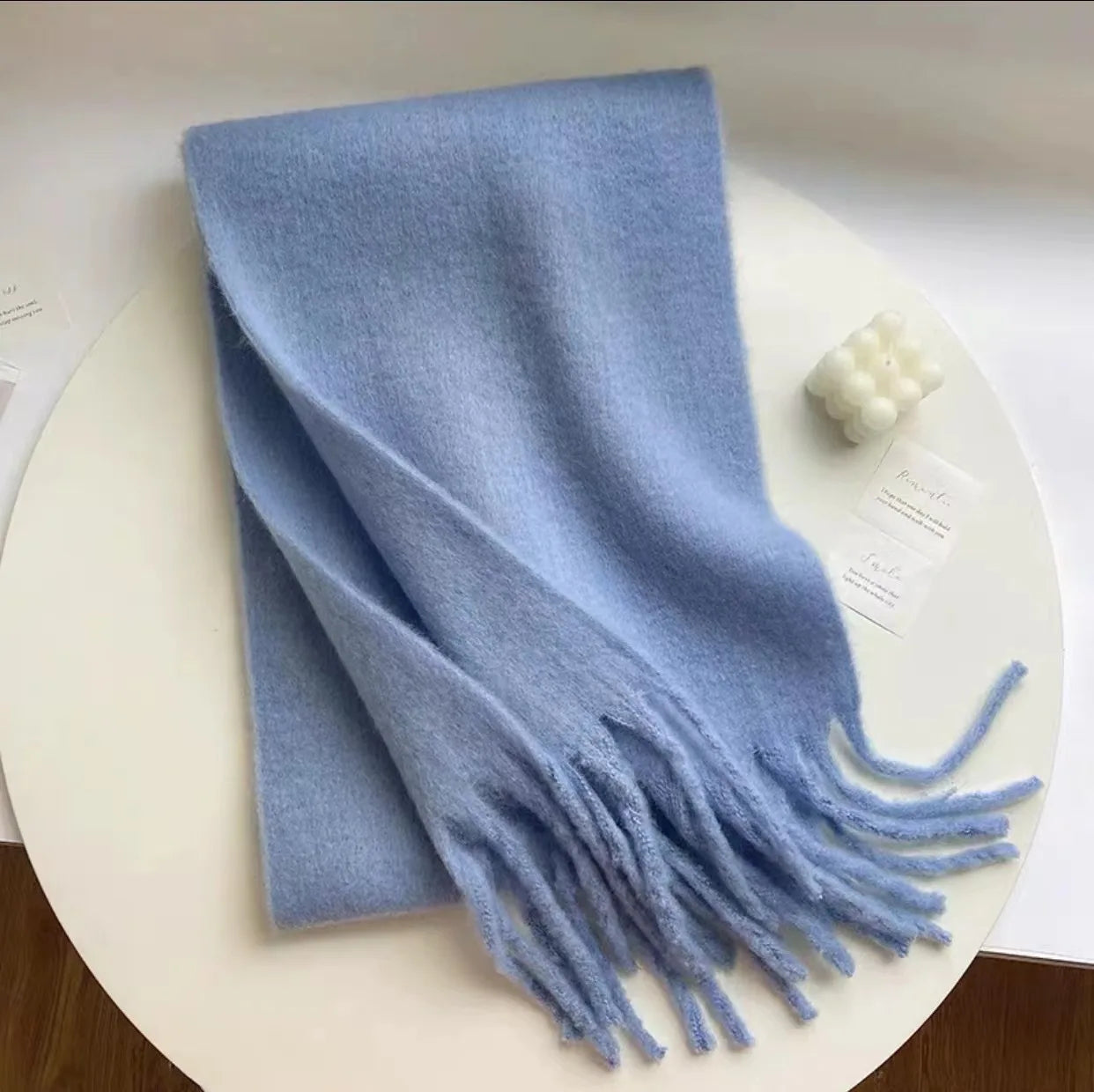 Pashmina Winter Scarf – Women's Thick Warm Shawl with Tassels