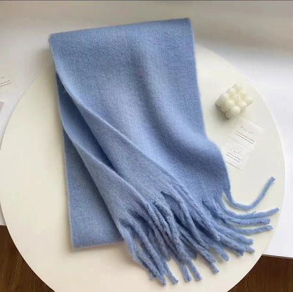 Pashmina Winter Scarf – Women's Thick Warm Shawl with Tassels