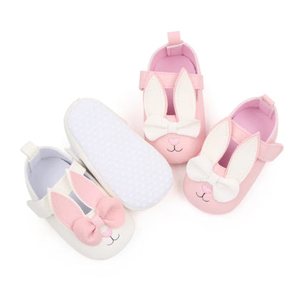 Baby Girl Bunny Ear Mary Jane Shoes – Soft Sole First Walker