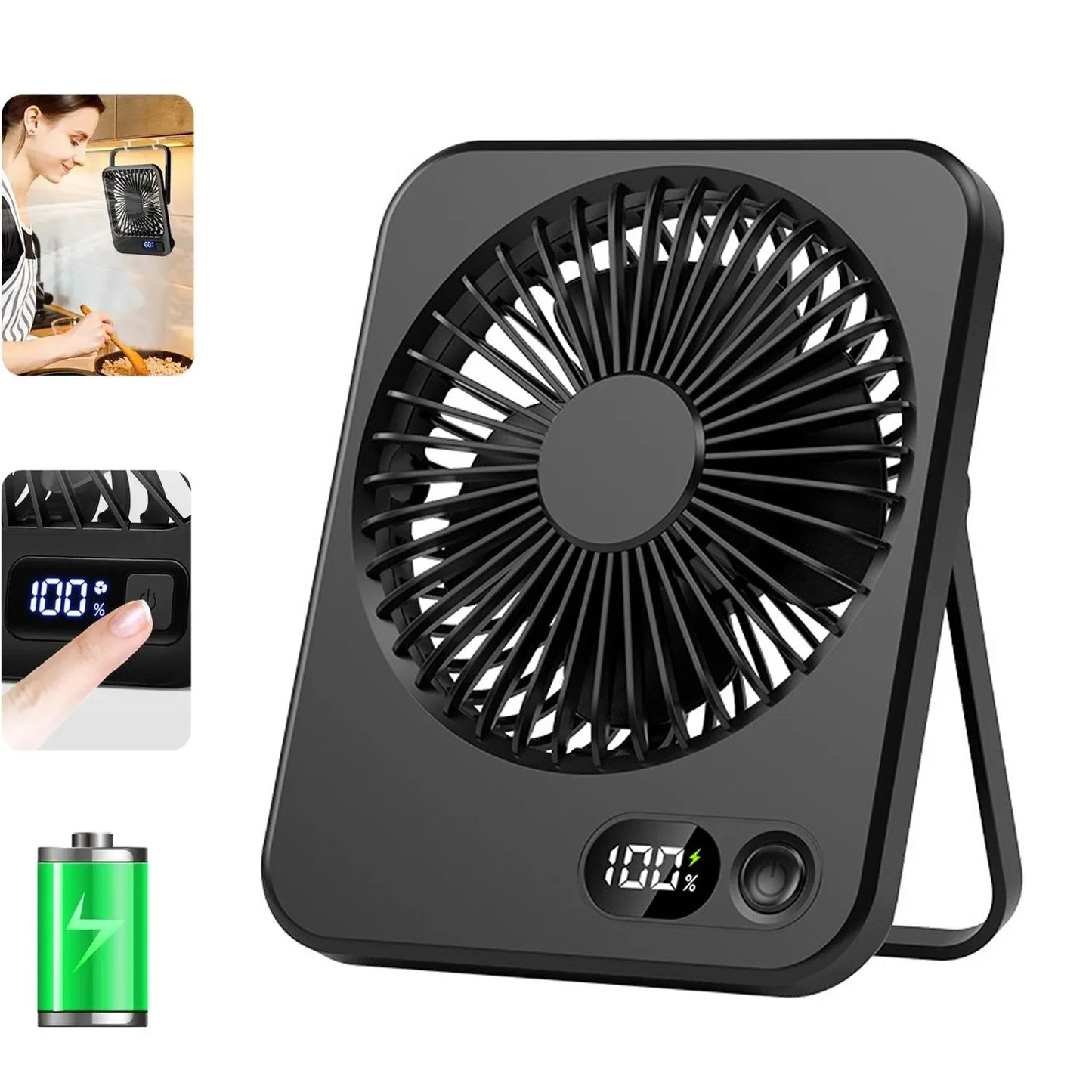 Mini Portable Folding USB Rechargeable Desk Fan
