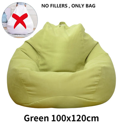 Large Soft Bean Bag Chair Cover Without Filler