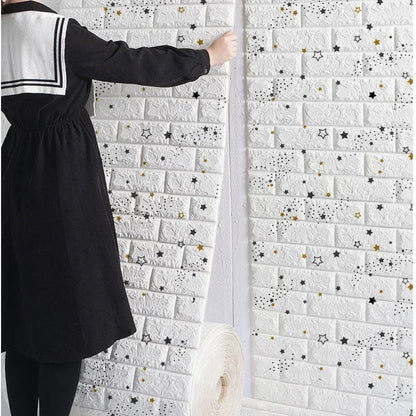 3D Self-Adhesive Foam Brick Wallpaper Roll | 27.6" Wide