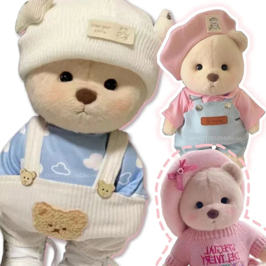 Dress-Up Teddy Bear Plush Toy with Changeable Outfits – Cute Stuffed Animal Doll