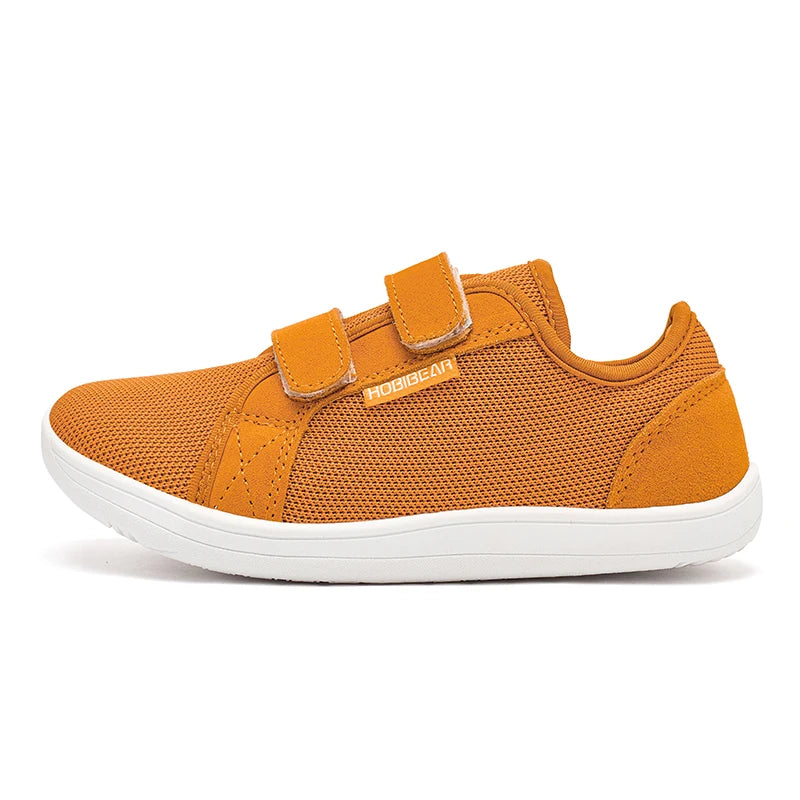 Kids Barefoot Sneakers Wide Toe Mesh Shoes with Hook & Loop Strap