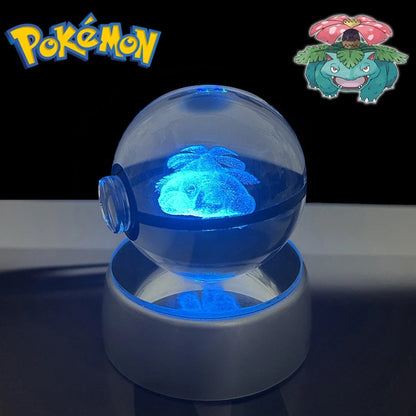 Pokémon 3D Crystal Poké Ball Night Light with LED Base