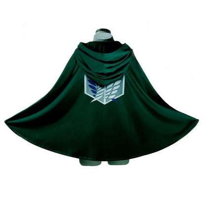 Attack on Titan Scouting Legion Cosplay Cloak Cape with Headband