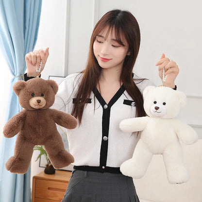 Kawaii Teddy Bear Plush Pillow – 35cm Stuffed Animal Doll