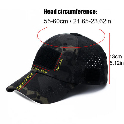 Tactical Baseball Cap with Velcro Patch – Breathable Adjustable Hat