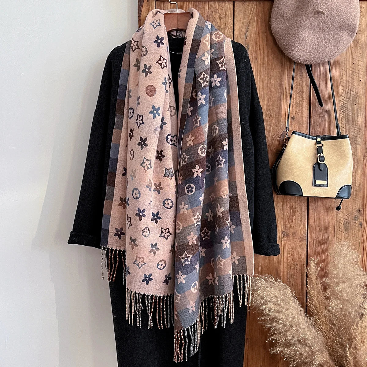 Cashmere Pashmina Shawl Scarf – Women's Winter Blanket Wrap