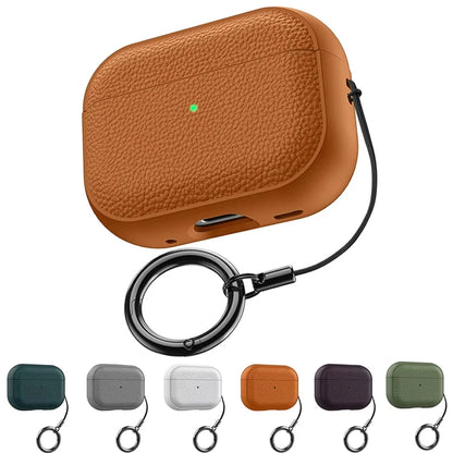Litchi Leather AirPods Case – Premium Business Texture Cover