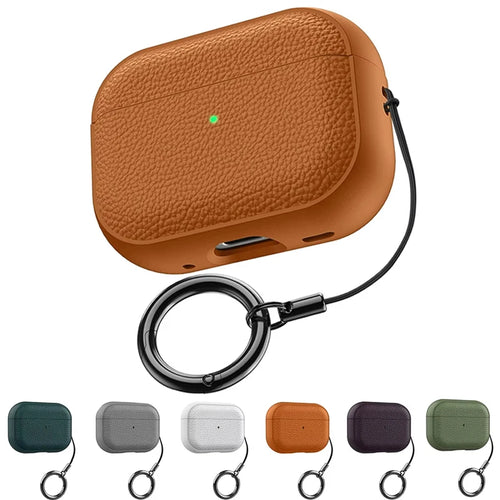 Litchi Leather AirPods Case – Premium Business Texture Cover