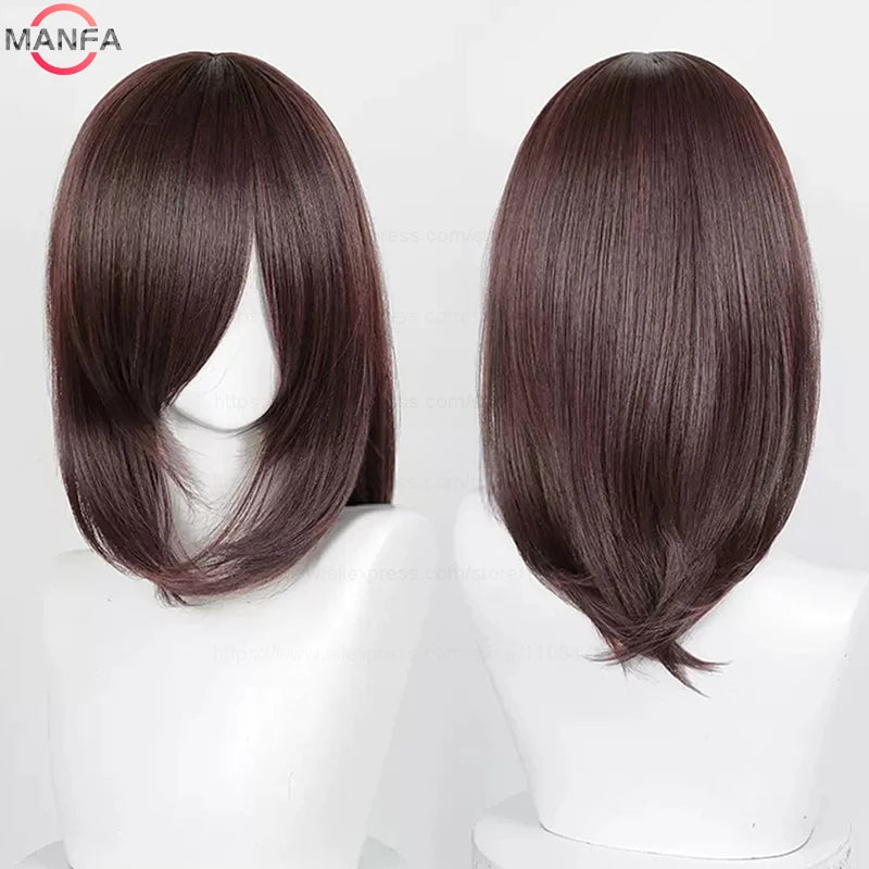 Anime Cosplay Bob Wig with Bangs – 40cm Heat Resistant, 54 Colors