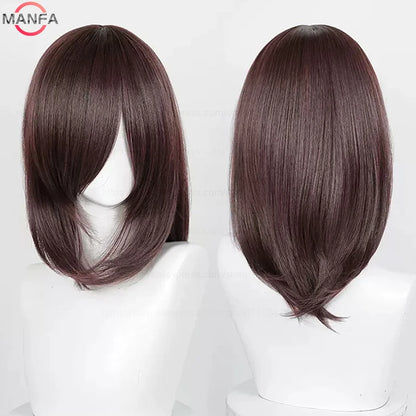 Anime Cosplay Bob Wig with Bangs – 40cm Heat Resistant, 54 Colors