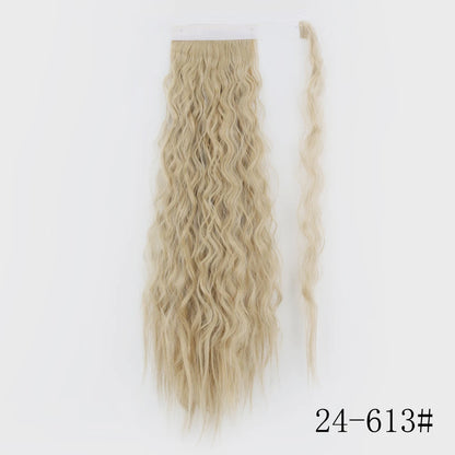 Wrap Around Ponytail Extension Synthetic Straight Hair 22-34 Inch