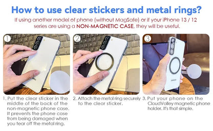Magnetic Laptop Phone Holder – Slim Foldable Side Mount for iPhone
