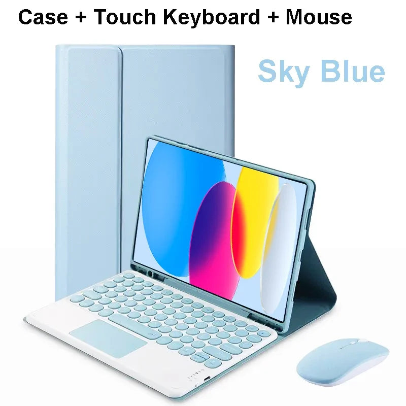 iPad Bluetooth Keyboard Case with Touchpad – 11th Gen, A16, Multi-Language