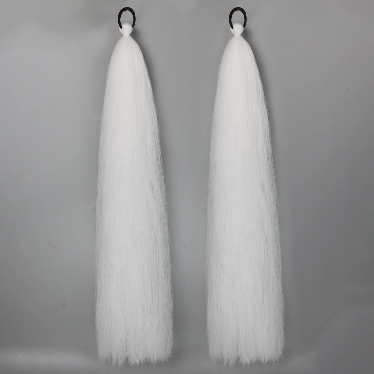 Synthetic Ponytail Extension – Long Straight Wrap-Around Hairpiece (2 Pcs)