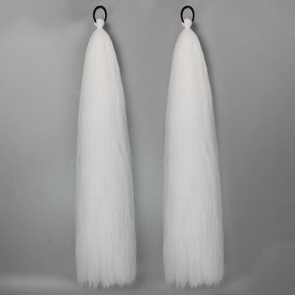 Synthetic Ponytail Extension – Long Straight Wrap-Around Hairpiece (2 Pcs)