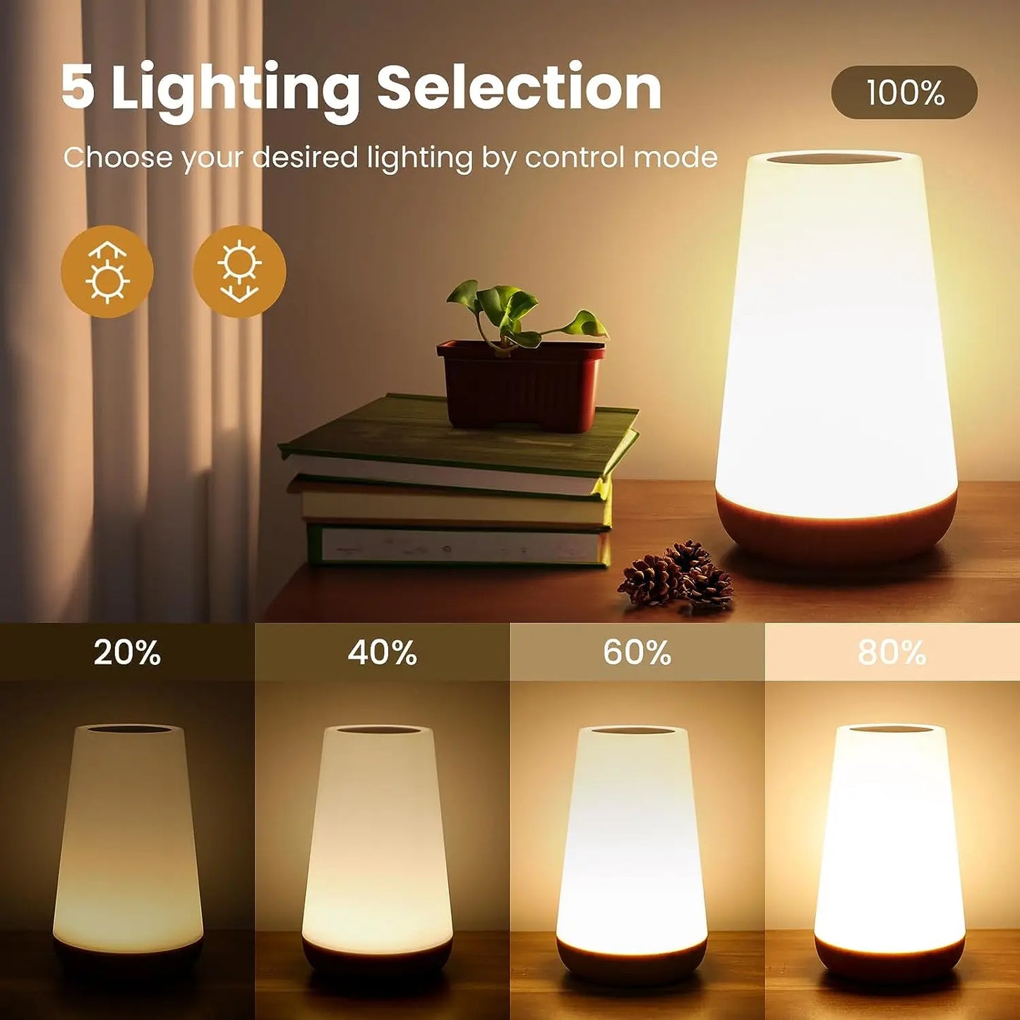 13-Color Changing Night Light with Remote & Touch Control