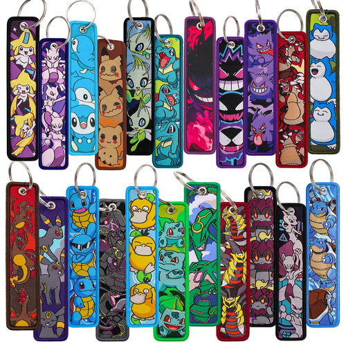Anime Embroidered Keychain – Jet Tag Key Ring for Bags & Cars