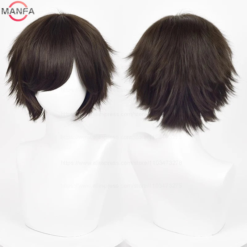 Short Straight Anime Cosplay Wig 30cm Multi-Color Unisex