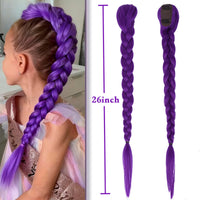 Purple Clip Braid