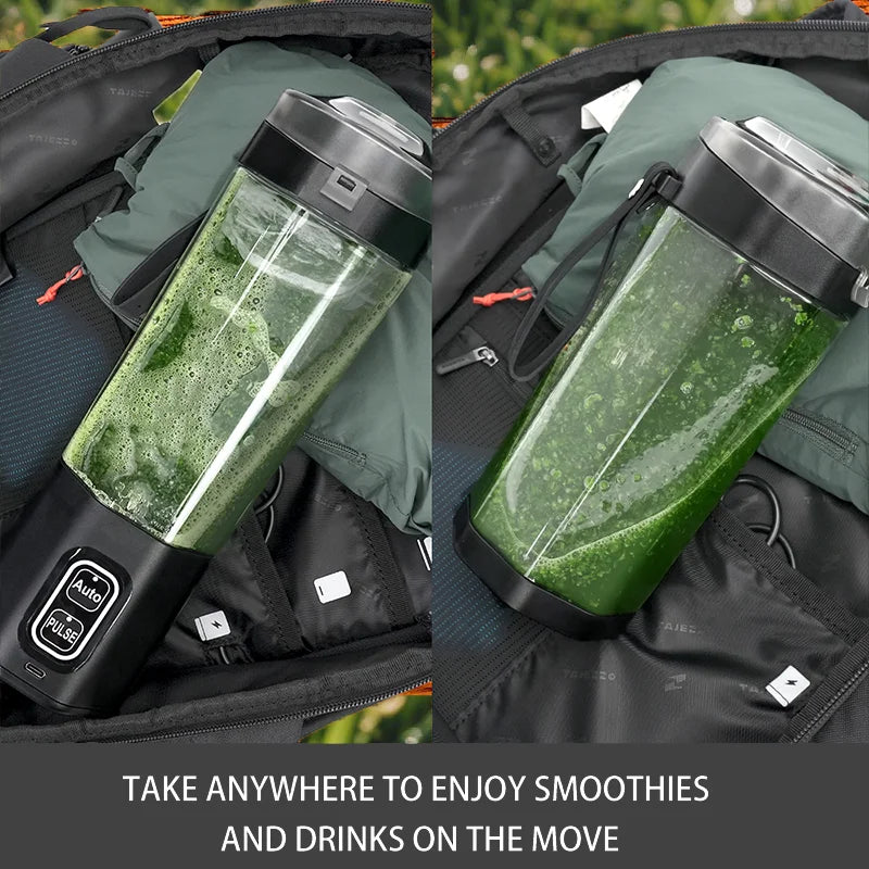 Portable Blender 700ml USB Rechargeable Personal Juicer with 6 Blades