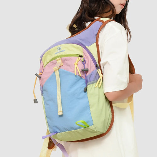 Color Block Lightweight Backpack – Stylish Multifunctional Daypack
