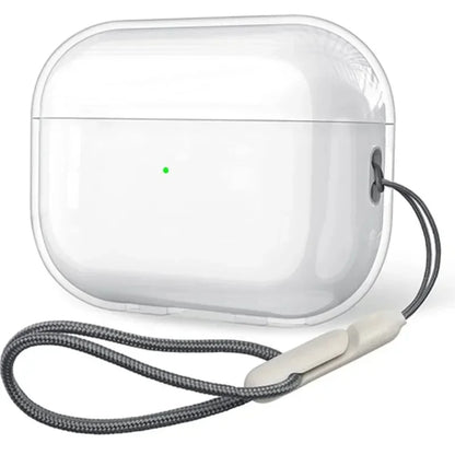 Clear TPU AirPods Case with Lanyard Strap – Shockproof