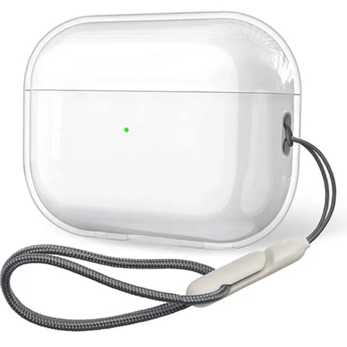 Clear TPU AirPods Case with Lanyard Strap – Shockproof