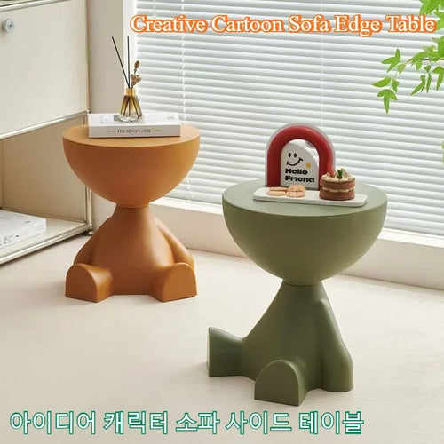 Creative Cartoon Side Table – Cute Plastic Coffee & Sofa End Table