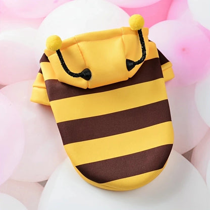 Bee Halloween Hoodie Costume for Small Medium Dogs and Cats