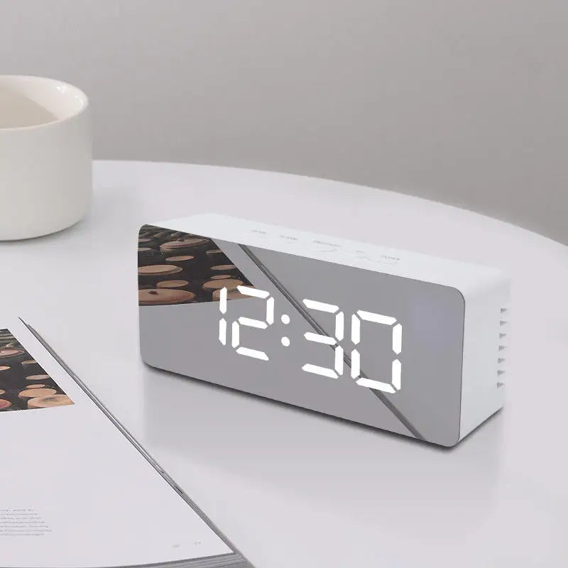 LED Digital Alarm Clock with Temperature Display for Bedroom & Desk