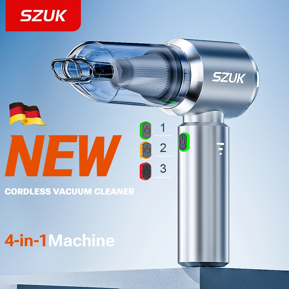 SZUK Cordless Handheld Vacuum Cleaner 180000Pa – Car & Keyboard