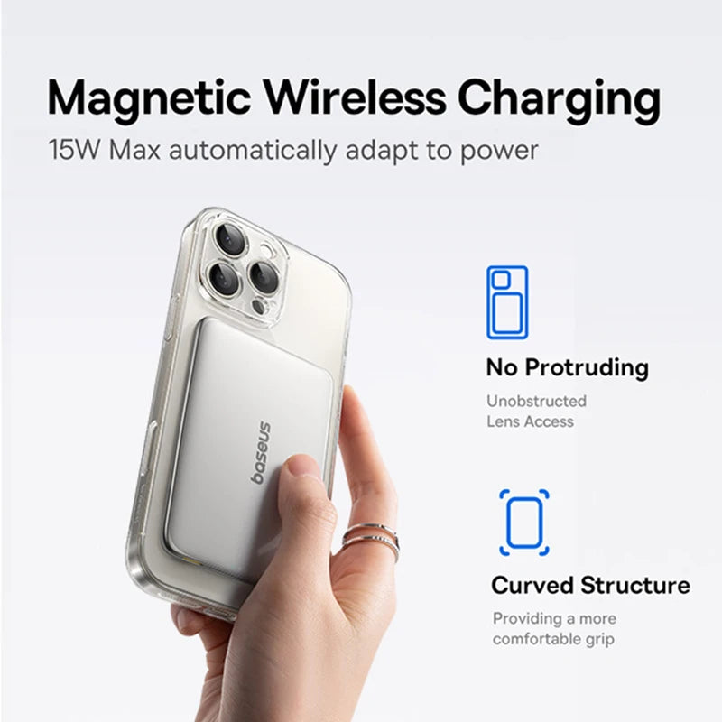 Baseus Magnetic Power Bank – Card-Slim MagSafe Charger 5000mAh / 10000mAh