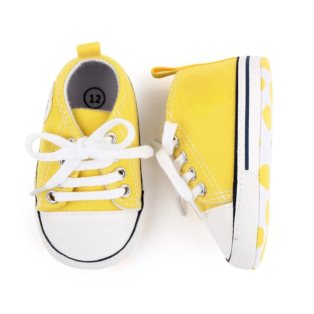 Baby Canvas Sneakers – Soft Sole First Walkers for Boys & Girls