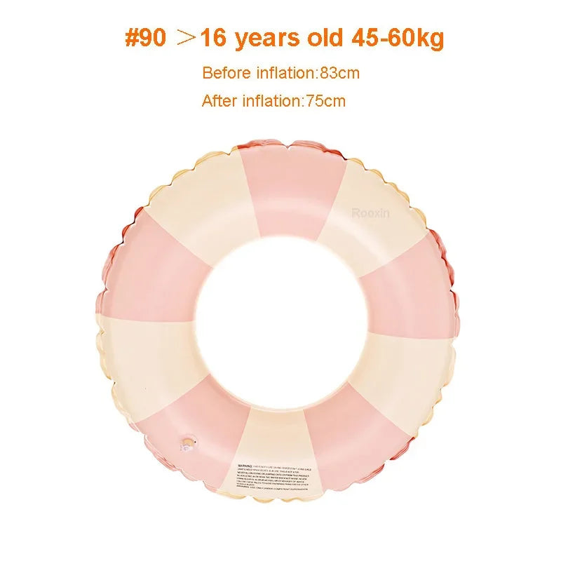 Inflatable Swim Ring Pool Float for Kids & Teens Donut Swimming Tube