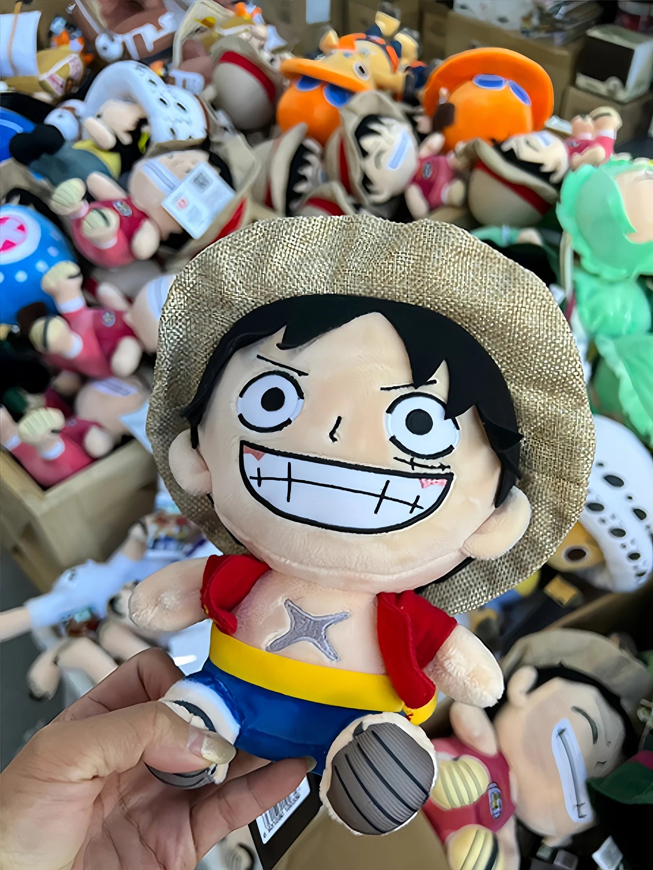 25CM One Piece Luffy Chopper Ace Zoro Plush Doll