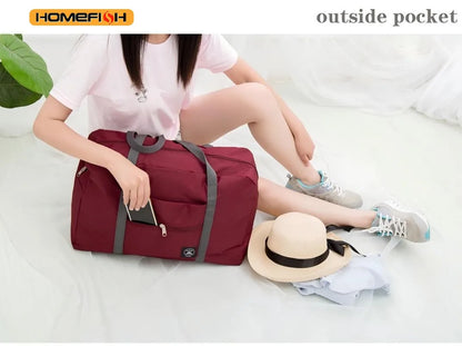 Foldable Travel Duffel Bag Large Capacity Carry-On Luggage Tote