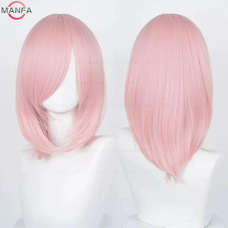 Anime Cosplay Bob Wig with Bangs – 40cm Heat Resistant, 54 Colors