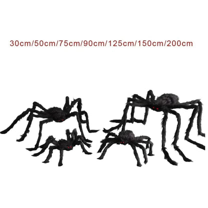 Giant Plush Spider Halloween Decoration – Outdoor Horror Prop 30–200cm