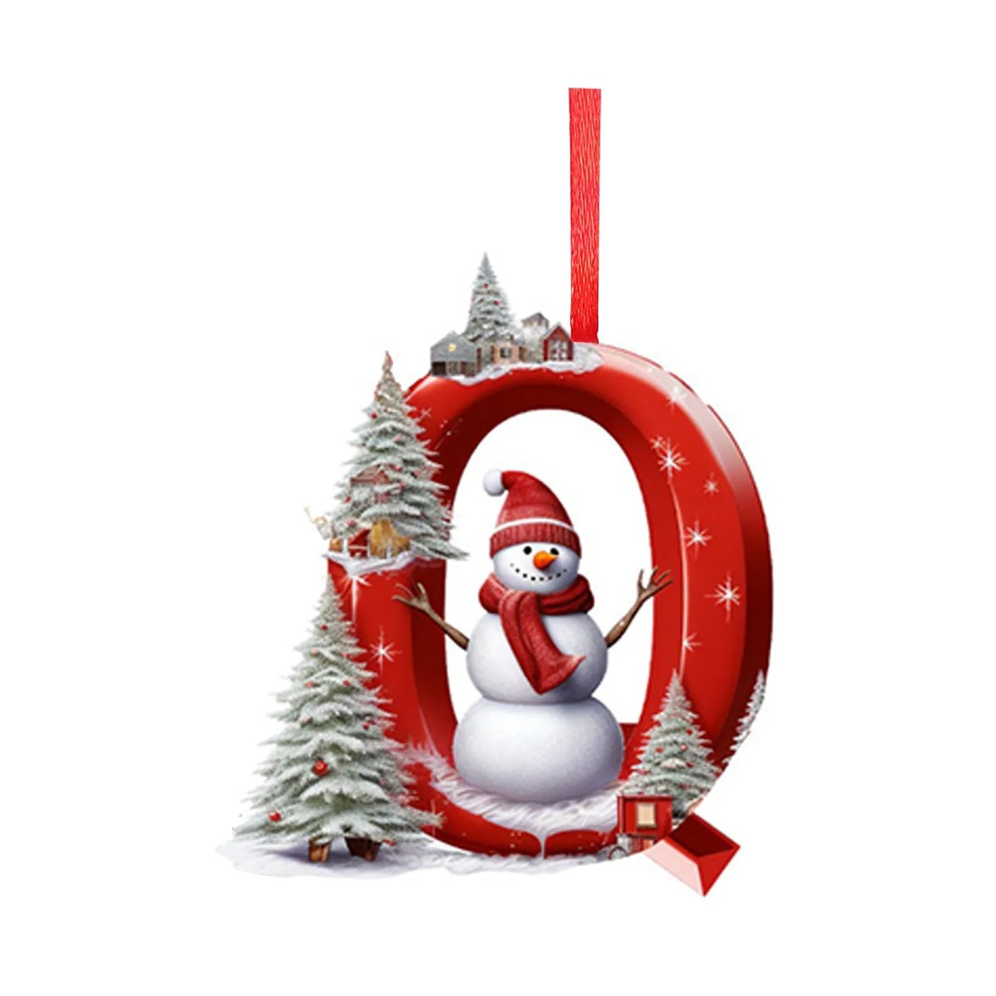 Acrylic Letter Christmas Tree Ornament – All 26 Letters