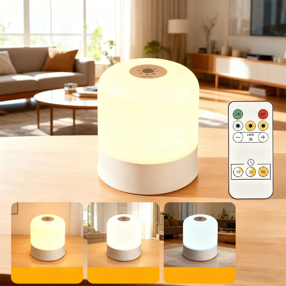 LED Night Light Dimmable Touch Lamp – Rechargeable Bedside