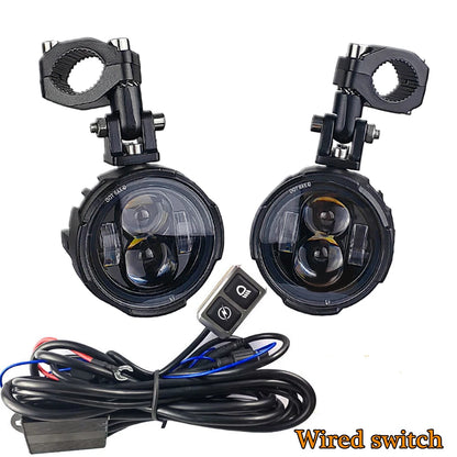 Motorcycle LED Fog Lights 100W Dual Auxiliary Driving Lamps