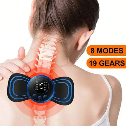 EMS Muscle Stimulator Electric Massager with Patches & Remote