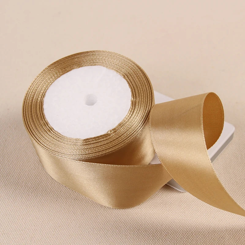 Silk Satin Ribbon – Multi-Size & Color for Wedding, Christmas & Party Decor