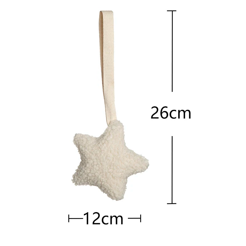Sherpa Pacifier Clip Star Moon Baby Dummy Holder